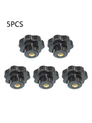 5pcs M8 Female Threaded Plastic Star Head Screw on Type Clamping Nuts Knob Hot