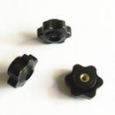 5pcs M8 Female Threaded Plastic Star Head Screw on Type Clamping Nuts Knob Hot