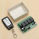 433MHz DC 12V 4 CH Channel Wireless RF 4 Relay Remote Control Switch Receiver