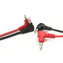 2 Pcs 15mm Multimeter Volt Testing Lead Probe Tester Wire Cord Red Black