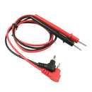 2 Pcs 15mm Multimeter Volt Testing Lead Probe Tester Wire Cord Red Black