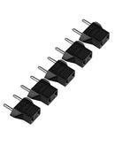 (5-pack) US USA to EU Euro Europe Power Jack Wall Plug Converter Travel Adapter