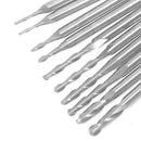 10pcs Carbide Ball Nose End Mills 2Flutes CNC Engraving Drill Bits Set 1-3.175mm