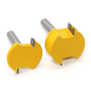 2pcs 8mm Shank Carbide Canoe Flute Bead Router Bit Woodworking Cutter New