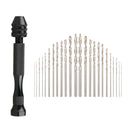 26pcs Punch Holes Drill Bits Set Hand Tool Twist Drill Set for Crafts &  dfhg