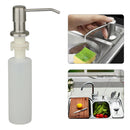 White Liquid Soap Dispenser Lotion Pump Cover Built in Kitchen Sink Countertop