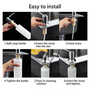 White Liquid Soap Dispenser Lotion Pump Cover Built in Kitchen Sink Countertop