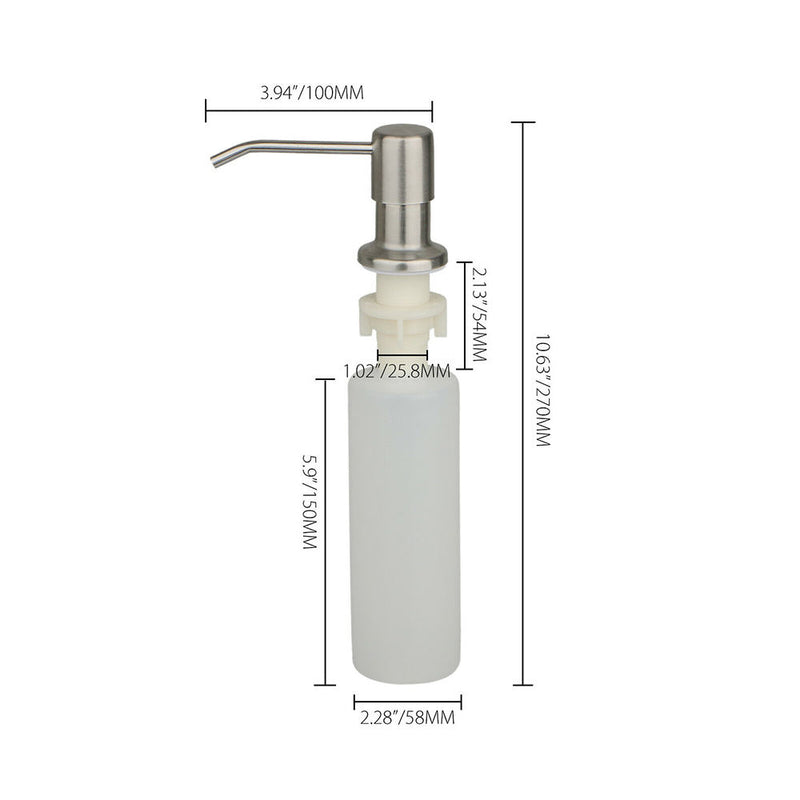 1 x Soap Dispenser Kitchen Sink Soap Hand Liquid Pump Bottle 10.7" x 2.16" Hot