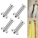 4xHeavy Duty Brushed Towel Hook Wall Mounted Robe Coat Towel Hanger Conveniently