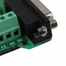 Right Angle D-SUB DB25 Male Header Breakout Board, Terminal Block Plug Connector