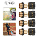 4 Pairs Universal Water Hose Quick Connector Garden Pipe Quick Connect Adapter
