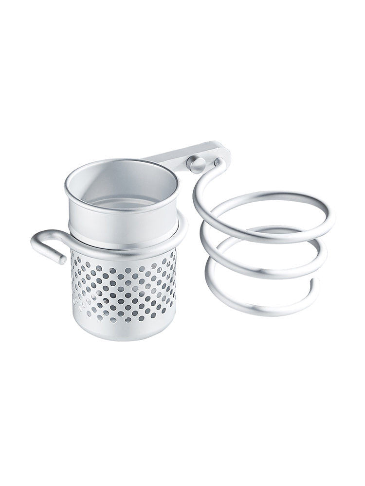 Hair Dryer Stand Storage Organizer Rack Holder Hanger Wall Mounted Bathroom Set