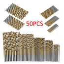 50x 1/1.5/2/2.5/3mm Titanium Coated HSS Speed Steel Drill Bit Wood//Metal