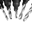 5xHSS Countersink Drill Bit Set Screw Woodworking Chamfer Tool with Standard Hex