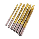 6X Hex Shank HSS High Speed Steel Spiral Screw Thread Taps Titanium Drill Bit