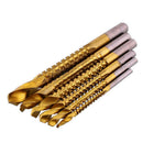6X Hex Shank HSS High Speed Steel Spiral Screw Thread Taps Titanium Drill Bit