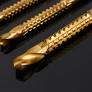 6X Hex Shank HSS High Speed Steel Spiral Screw Thread Taps Titanium Drill Bit