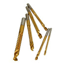 6X Hex Shank HSS High Speed Steel Spiral Screw Thread Taps Titanium Drill Bit