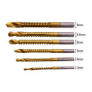 6X Hex Shank HSS High Speed Steel Spiral Screw Thread Taps Titanium Drill Bit