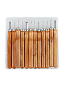 High Carbon Steel Wood Carving Woodworking Tools Chip Detail Chisel 12Pcs/Set