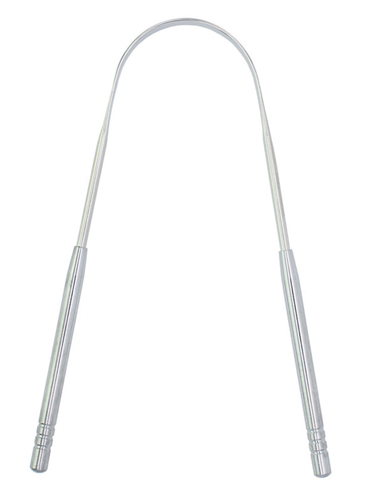 Dental Stainless Steel Tongue Tounge Clean Scraper Bad Breath Sweeper New