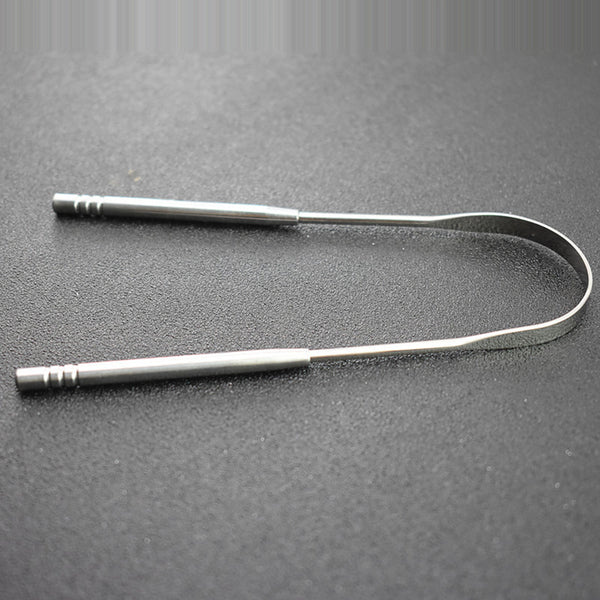 Dental Stainless Steel Tongue Tounge Clean Scraper Bad Breath Sweeper New