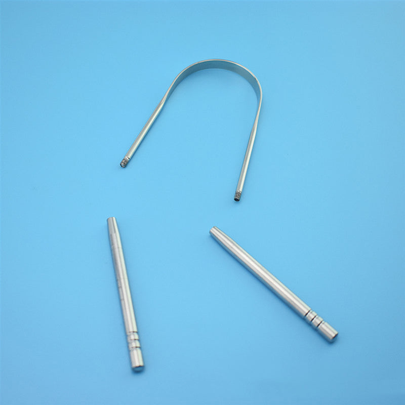 Dental Stainless Steel Tongue Tounge Clean Scraper Bad Breath Sweeper New