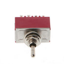 Toggle Switch ON/ON Latching DPDT Mini Rocker Switches 250VAC Solder Terminal