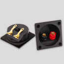 2pcs 2-Way Speaker Box Terminal Binding Post Square Screw Cup Connector Black