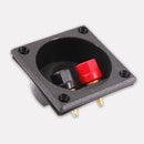 2pcs 2-Way Speaker Box Terminal Binding Post Square Screw Cup Connector Black