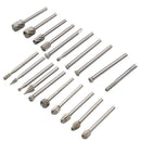 20X Mini HSS Routing Router Grinding Bits Burr For Rotary Tool Bosch New