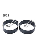 2Egg Frying Rings Non Stick Stainless Pancake Mold Handle Circle Round Fried Mol