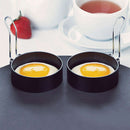 2Egg Frying Rings Non Stick Stainless Pancake Mold Handle Circle Round Fried Mol