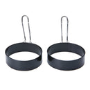2Egg Frying Rings Non Stick Stainless Pancake Mold Handle Circle Round Fried Mol