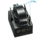 Refrigerator Start Relay PTC for QP-2-4.7 4.7Ohm 3Pin Danby Compressor Black