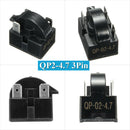 Refrigerator Start Relay PTC for QP-2-4.7 4.7Ohm 3Pin Danby Compressor Black