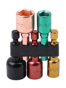 1/4 5/16 3/8-1/2 Drill Bit Socket Magnetic Nut Driver Set Hex Shank Adapter