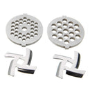 2 Grinder Plates + 2 Cutter Blade Food Mincer Cutter  For MG30/60 Grinder New