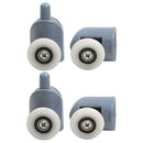 4 x Upper and Lower Single-wheel Nylon Bounce Wheel Bathroom New Hot q