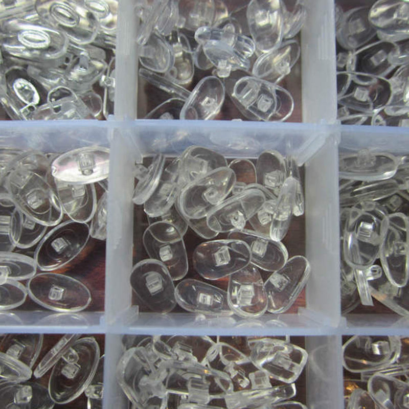300 x Silicone Screw On Push In Glasses Nose Pads Eyeglass Eyewear Repair Tools