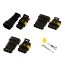 15X 2/3/4 Pin Way Sealed Waterproof Electrical Wire Connector Plug Car Auto Kit
