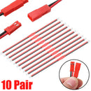 10 Pairs JST 2Pin Connector Male Female Plug Cable Wire For Battery LED Lights