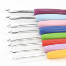 8xDIY Yarn Needles Multi-color Soft Grip Handle Aluminum Crochet Hook Knit Tools