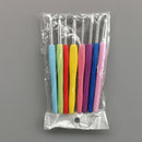 8 pcs Crochet Hook Set Plastic Grip Handles Knitting Needles Aluminum Durable