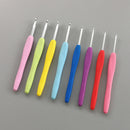 8xDIY Yarn Needles Multi-color Soft Grip Handle Aluminum Crochet Hook Knit Tools