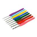 8X Multi-color Soft Grip Handle Aluminum Crochet Hook Knitting Needles Kit