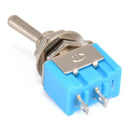 Mini Latching Toggle Switch SPST ON-OFF AC 6A 125V 2 Pin Flick BLUE