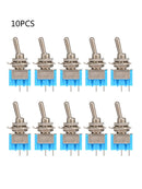 Mini Latching Toggle Switch DPDT ON-OFF-ON AC 3A/250V 6A/125V 6 Pin New Quality