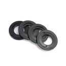350pcs 7 Sizes Black Nylon Flat Washer Assortment Kit Set M2 M2.5/M3/M4/M5/M6/M8