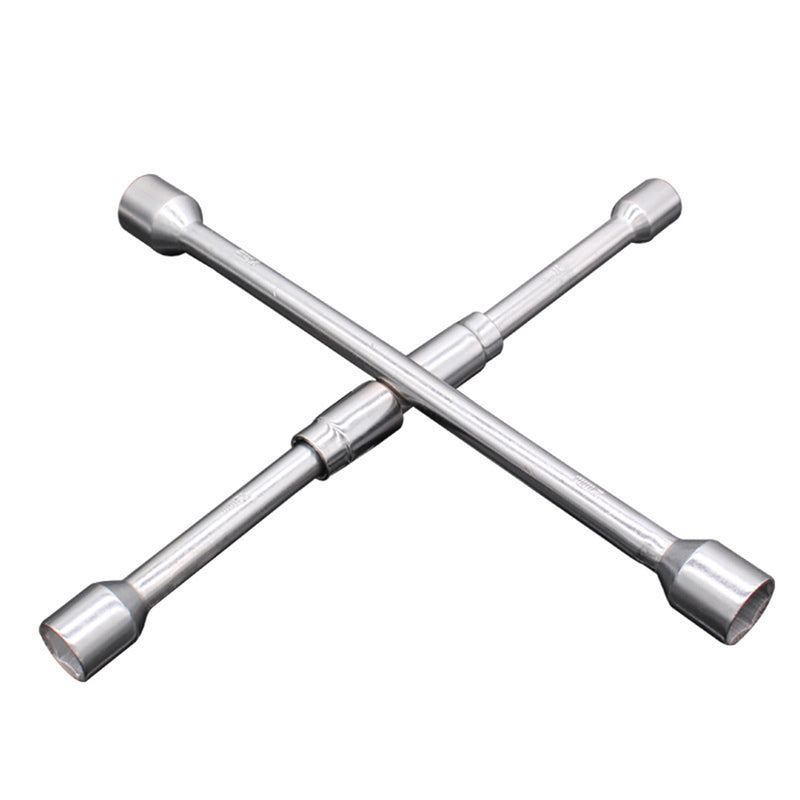 Universal Folding 4-Way Wrench Cross Wrench Tire Removal Repair Tool For Cars